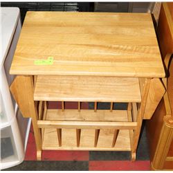 MAPLE END TABLE/MAGAZINE RACK, 22"X16"X23".