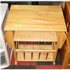 Image 1 : MAPLE END TABLE/MAGAZINE RACK, 22"X16"X23".