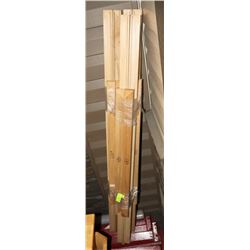 THREE COMPLETE SOLID WOOD CANVAS/