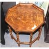 Image 1 : VINTAGE OCTAGON WOOD SIDE TABLE, 20"X20"X19"