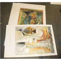 SLEEVE OF 17 ASSORTED PRINTS.