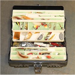 LARGE FISHING TACKLE BOX WITH TACKLE