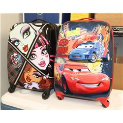 LOT OF 2 HARDSHELL KIDS SUITCASES - MONSTER HIGH