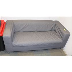 68" GREY FABRIC LOVE SEAT