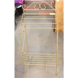 GOLD TONE METAL RACK, 17 X 33 X 10