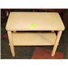 Image 1 : ANTIQUE 2 TIER SOLID WOOD SIDE TABLE 20"X11"X17.5"