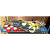 Image 1 : SHELF WITH WRECKING BARS, TAPE, WEED EATER REFILLS