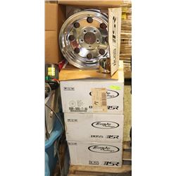 SET OF 4 BOSS 15X8 ALUMINUM RIMS