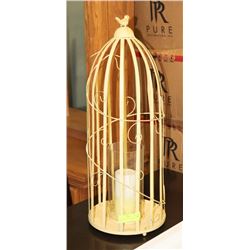 DECORATIVE BIRD CASE/CANDLE HOLDER