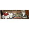 Image 1 : SHELF OF ASSORTED DISHES
