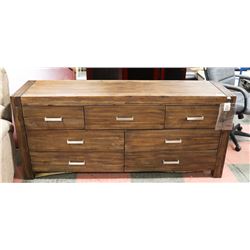 WOOD GRAIN 7 DRAWER DRESSER 71X19X31"H
