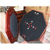 Image 1 : POKER TABLE/BUMPER POOL UNASSEMBLED. SOME WARE.