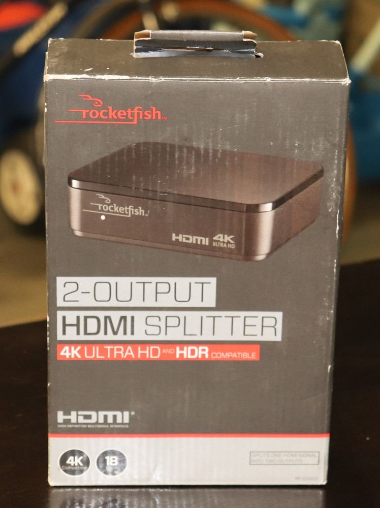 ROCKETFISH 2 OUTPUT HDMI SPLITTER 4K ULTRA