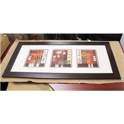 24"X44" FLORAL WALL ART.