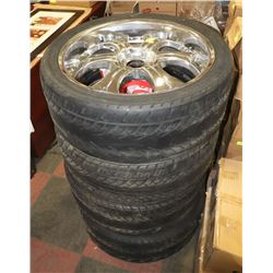 SET OF FOUR 24X10 CHROME RIMS WITH 6X135 BOLT