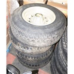 SET OF FOUR 15X8 CHROME FORD ALLOY RIMS WITH 5X135