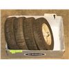 Image 1 : LOT OF 4 LAWNMOWER WHEELS