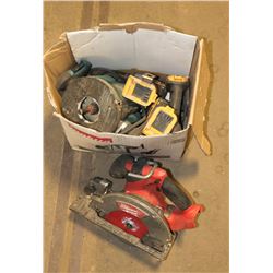 1 MILWAUKEE, SKILSAW, 3 DEWALT 20V IMPACT XRP & 1