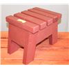 Image 1 : KIDS DARK BURGUNDY STOOL 14"X11"X13"