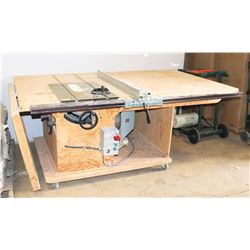 DELTA UNISAW WITH UNIFENCE AND EXTENSION TABLE