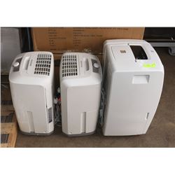 LOT OF 3 DEHUMIDIFIERS