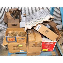 PALLET WITH ASSORTED ESTATE GLASSWARE INCL WINE