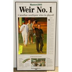 MASTERS CHAMPIONS 2003 AUGUSTA