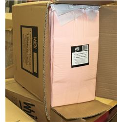 CASE OF 30 CLASSIC PINK TISSUE TOP TABLE CLOTHS