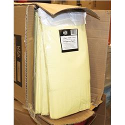 CASE OF 30 IVORY (LIGHT YELLOW) TISSUE TOP