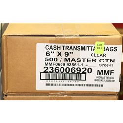 CASE OF 6"X9" CLEAR BAGS 500 PR CASE