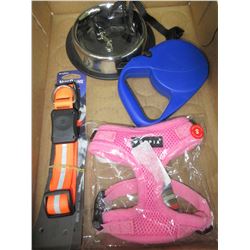 New Dog Items / LED night Collar / Harness small / retractable Leash / Bowl