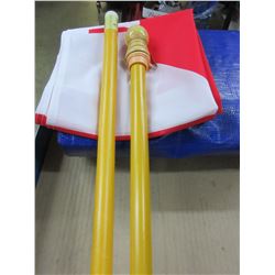 New Canadian Flag  19 x 36" with Flag Pole