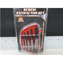 New 5 piece Screw Extractor Set with case