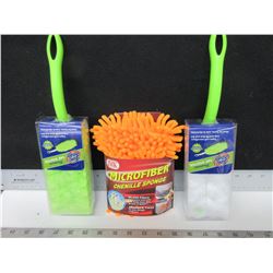 New Spic & Span 360 deg Dusters & Microfiber Shenille Sponge