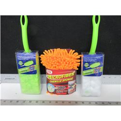 New Spic & Span 360 deg Dusters & Microfiber Shenille Sponge