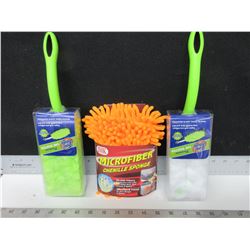 New Spic & Span 360 deg Dusters & Microfiber Shenille Sponge