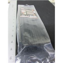New 12" Heavy Duty Cable/Zipties / black 100 pieces