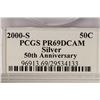 Image 3 : 2000-S SILVER KENNEDY HALF DOLLAR PCGS PR69 DCAM