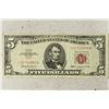 Image 1 : 1963 $5 US RED SEAL STAR NOTE