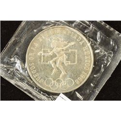 1968 MEXICO OLYMPICS SILVER 25 PESO .5208 OZ. ASW