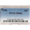Image 3 : 1955 SILVER ROOSEVELT DIME PCGS MS66