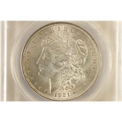 1921 VAM-3N HOT 50 MORGAN SILVER DOLLAR ANACS MS63