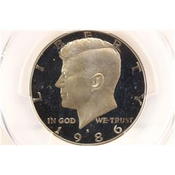 1986-S KENNEDY HALF DOLLAR PCGS PR69 DCAM