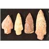 Image 2 : 4 ASSORTED 1 3/4"-2 5/8" INDIAN STONE ARROWHEADS