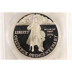 1992-P COLUMBUS COMMEMORATIVE SILVER DOLLAR