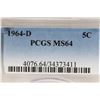 Image 3 : 1964-D JEFFERSON NICKEL PCGS MS64
