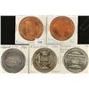Image 1 : 5 ASSORTED CANADA TRADE DOLLARS UNC 1981, 1982,