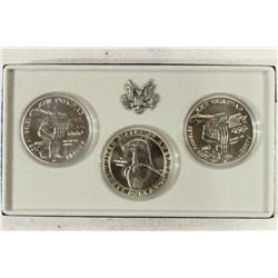 1983 P/D/S US OLYMPIC 3 COIN SILVER DOLLAR SET