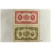 Image 2 : LUXEMBOURG VINTAGE 5 & 10 FRANCS CURRENCY