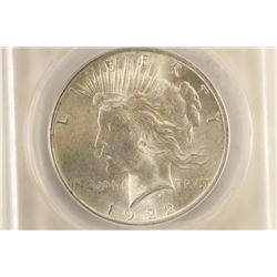 1922 VAM-2 PEACE SILVER DOLLAR ANACS MS63